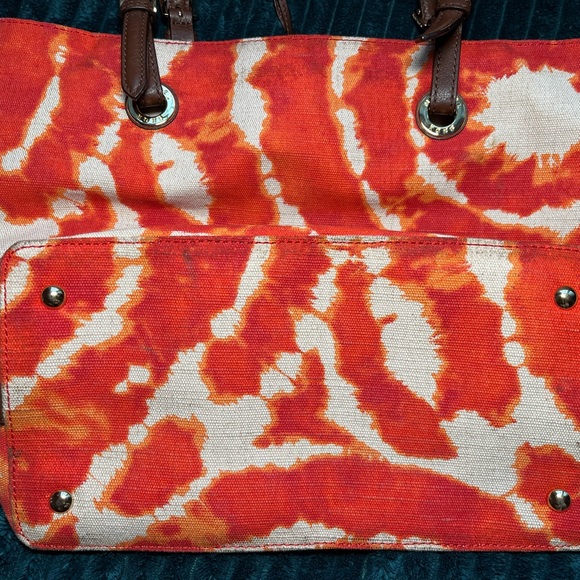 Orange Tie Dye Michael Kors Tote Bag - Picture 7 of 9